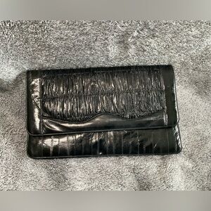 Vintage Black Eel Clutch